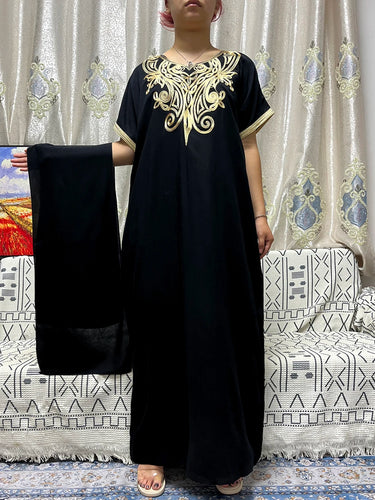 gandoura traditionnelle noire femme